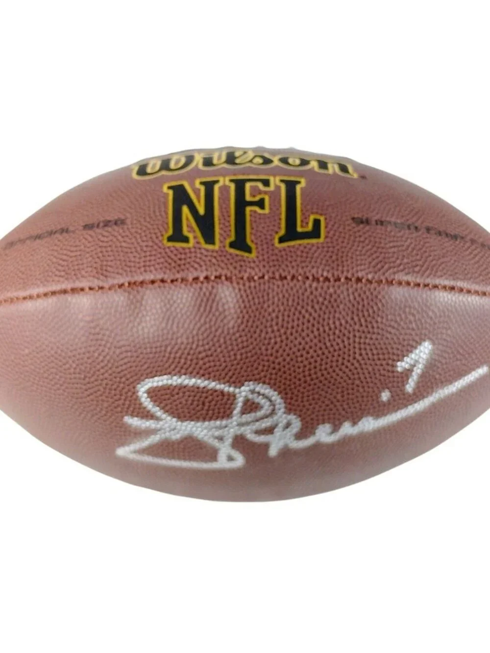 Joe Theismann Signed Wilson Football Commanders Notre Dame MVP Proof COA